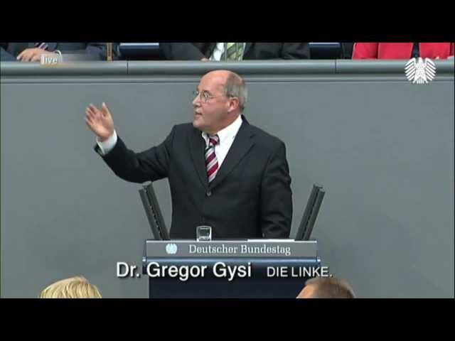 Gregor Gysi, DIE LINKE: Frau Bundeskanzlerin! Ich weiß nicht, wo Sie gerade wieder rumturnen.