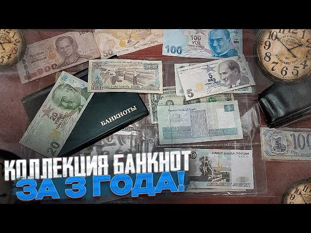 Коллекция БАНКНОТ за 3 года! Обзор моей коллекции!