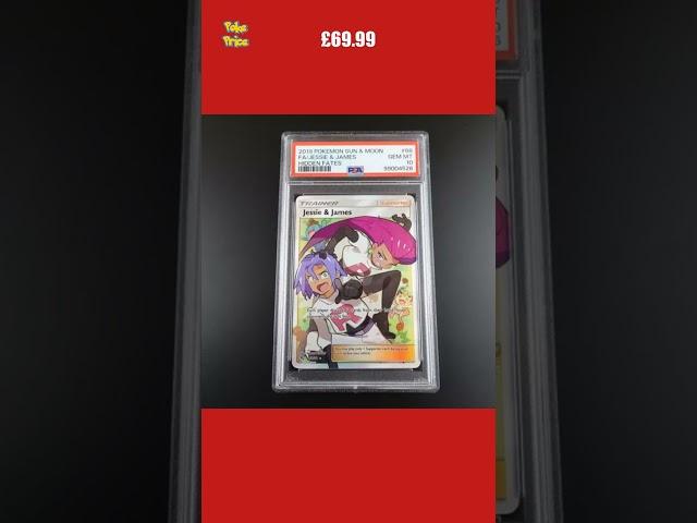 PSA 10 Jessie & James 68/68 Hidden Fates Full Art Holo Graded Pokemon Card