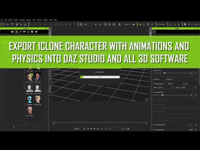 How To Export iClone Character To Daz Studio With Animations And Hair/Clothes Physics Too!