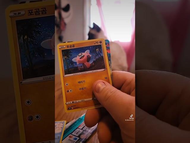 opening Korean pokemon cards (full art gyarados vmax)