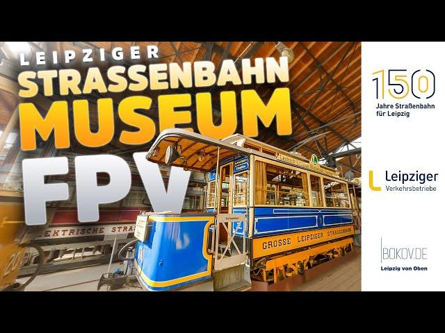 Straßenbahnmuseum Leipzig - ONE SHOT Cinewhoop (Cinematic FPV Drone) Tramway Museum Leipzig von Oben