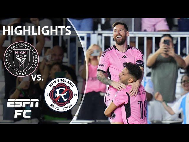 LIONEL MESSI HAT TRICK  Inter Miami vs. New England Revolution | MLS Highlights | ESPN FC