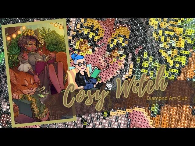 Diamond Painting | „Cozy Witch“ von Sunset Dragon 🫖 | Diamond Art Club | verspätete Sneak Peek