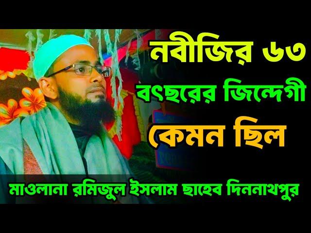 নবীজির ৬৩ বৎসরের জিন্দেগী কেমন ছিল Maulana Ramijul islam new waz