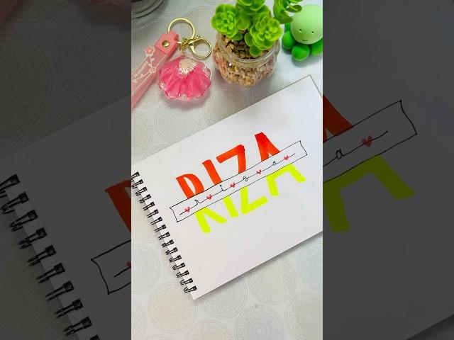 Colorful Name Lettering️ideas #handlettering #lettering #shorts #calligraphy