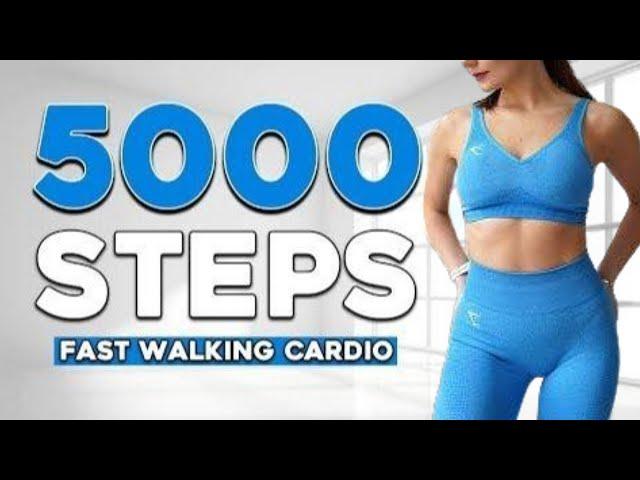 5000 STEPS WALKING Cardio Workout For Weight Loss |Knee Friendly [No Jumping |Fat Burning Cardio