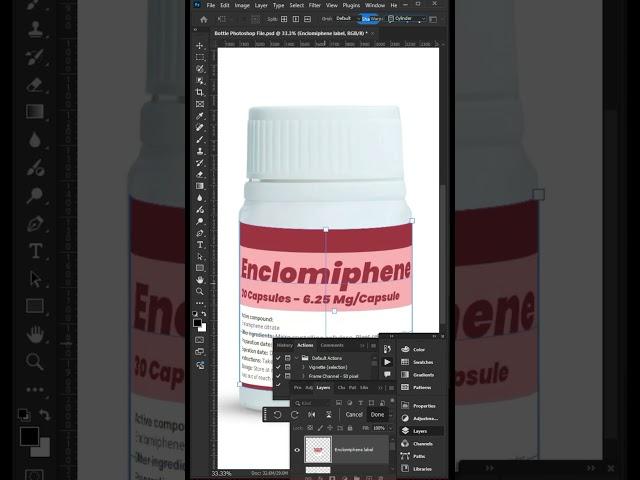 Label wrap expert #photoshop #shorts #wrap