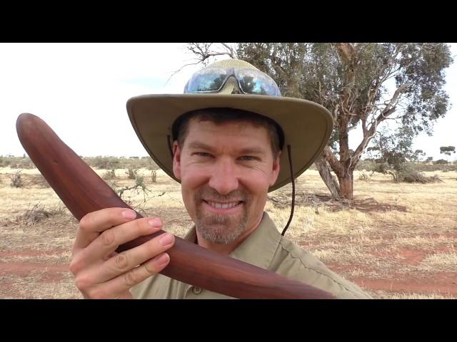 Aussie man hunts rabbits on the run with a Hunting Boomerang/Throwstick - Ep. #16