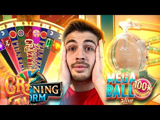 HUGE BETS ON MEGA BALL, CRAZY TIME & LIGHTNING STORM!