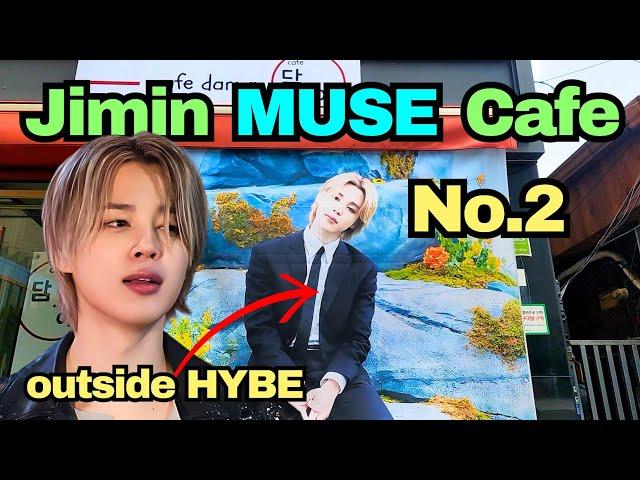 BTS Jimin new album 'MUSE' cafe outside HYBE!  'Cafe Dam.a'