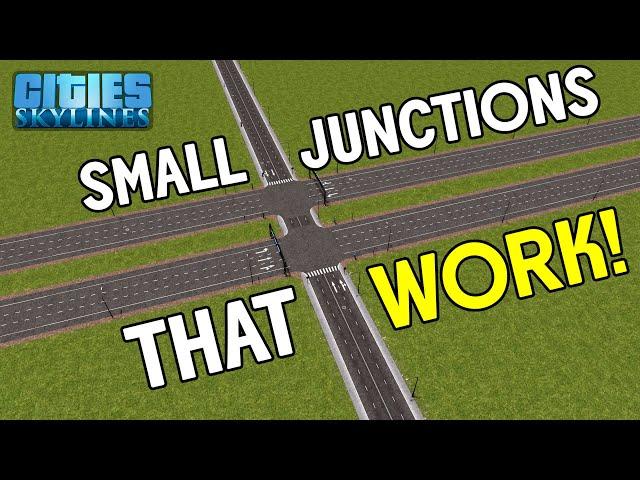 The best SMALL Highway Connections  -  Building Diamond Interchange Variants in Cities Skylines