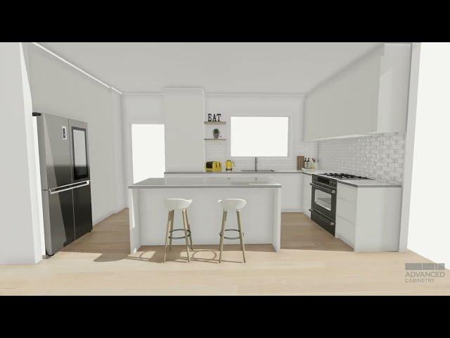 Alfredton  Contemporary Kitchen 3D Walkthrough - Advanced Cabinetry