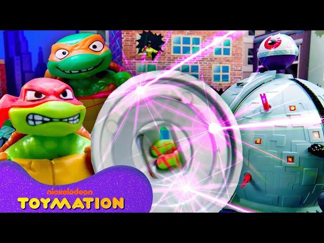 Ninja Turtles GIANT Robot Battle & Rescue! ️ | TMNT Toys | Toymation