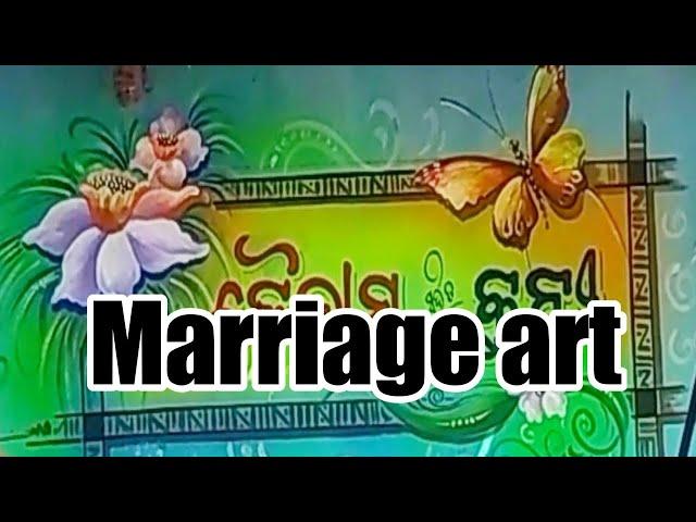 Wedding  art//marrige wall painting// rr art//Saadi painting//wedding design