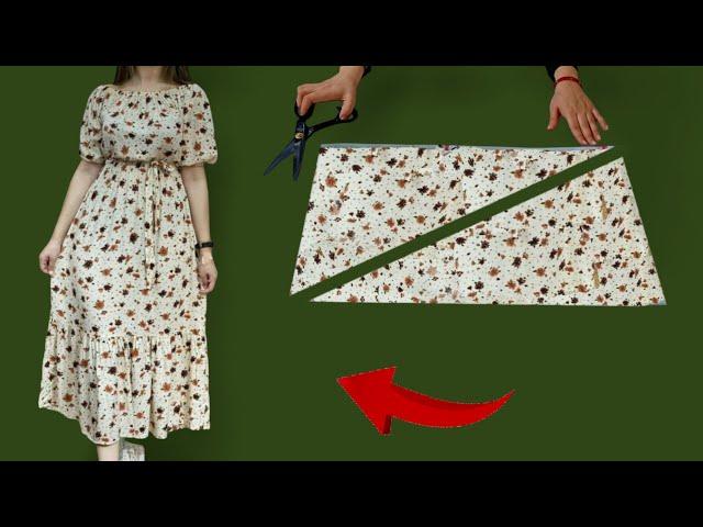 ️New Two Ways to Wear a Summer Stylish Idea ️So Easy So Cute Dresses Cut and Sew Only 20 Minute