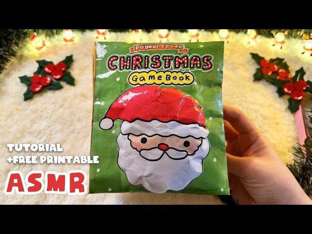 Christmas squishy game book l ASMR l Tutorial + Free printable