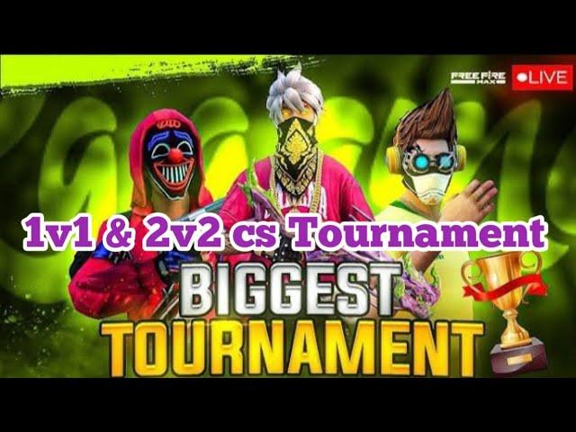 Free fire live giveaways- 1v1,2v2 and 4v4 cs tournament- SSG TELUGU GAMING is live