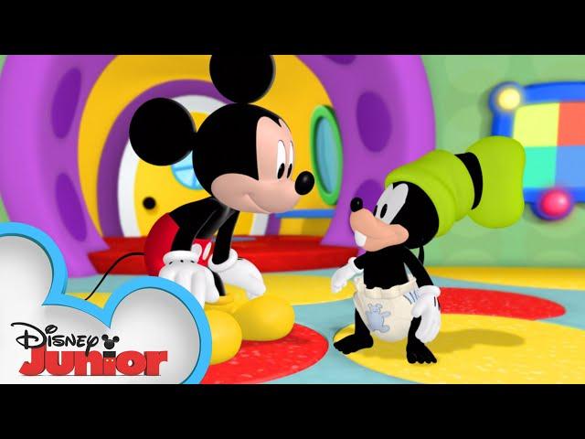 Goofy Turns into a Baby | Mickey Mornings | Mickey Mouse Clubhouse | @disneyjr