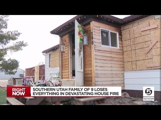 Southern Utah family of 9 loses everything in devastating house fire