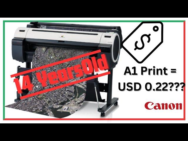 14 Years Old Canon IPF750 Demo- Printing Cost At  0.225 USD??