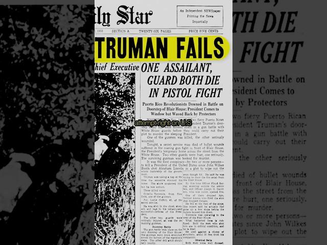 How Truman Escaped An Assassination Attempt ..  #shorts