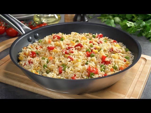 Quick, Tasty and Easy! One-Pan Rice and Veggies. Recipe by Always Yummy!