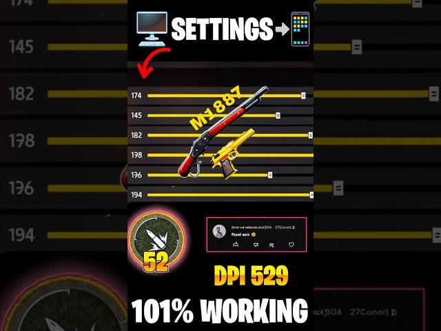 Free Fire Headshot setting 2024  Best Sensitivity Settings ️| Sensitivity + Hud Settings Free Fire