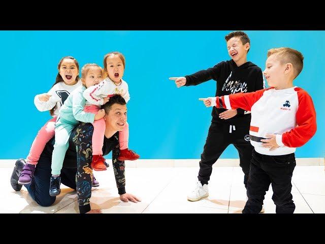 Artur and Aminka CHANGE Dad! Boys vs Girls! Video for kids