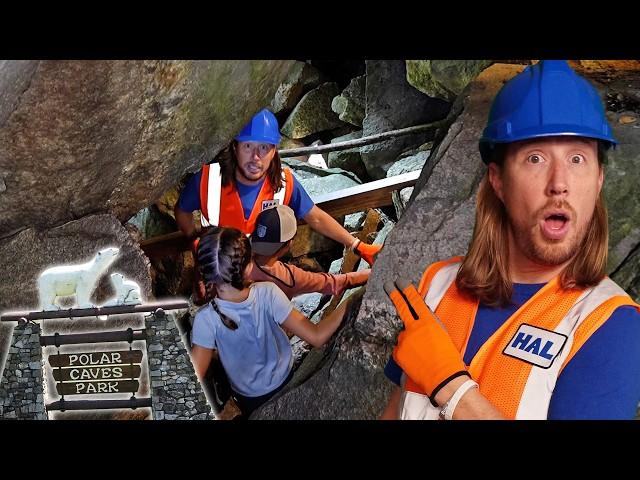 Handyman Hal Explores Caves | Polar Cave Adventure with Friends