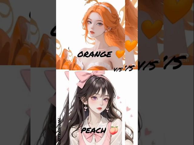 Orangev/s peachchoose your side #shorts#trending#viralvideo#choose #fashion#orange#peach#coco#yt