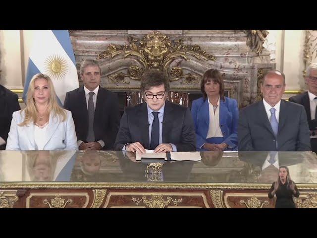 La Cadena Nacional de Javier Milei a un año de ser presidente (10/12/2024)