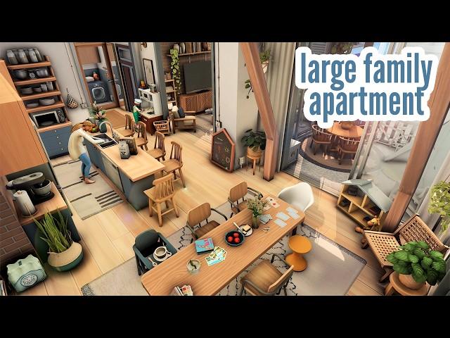 large family apartment - 6 Sims \\ The Sims 4 CC speed build