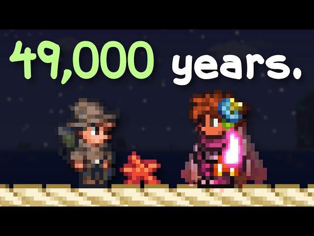 Spending 49,000 years fishing in Terraria for two angler hats is perfectly reasonable