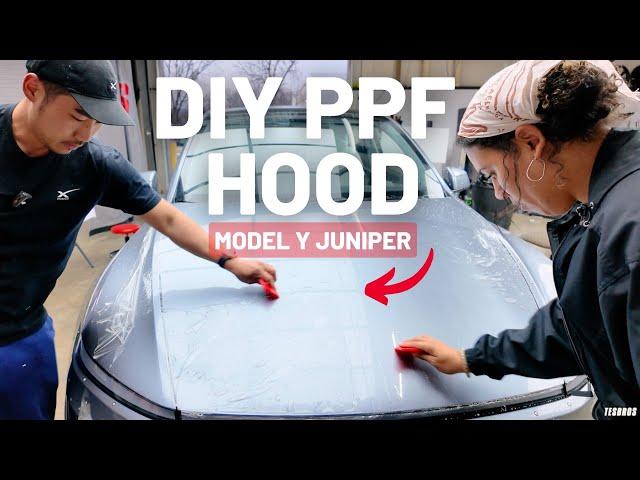 DIY PPF on Model Y Juniper (2026) Hood