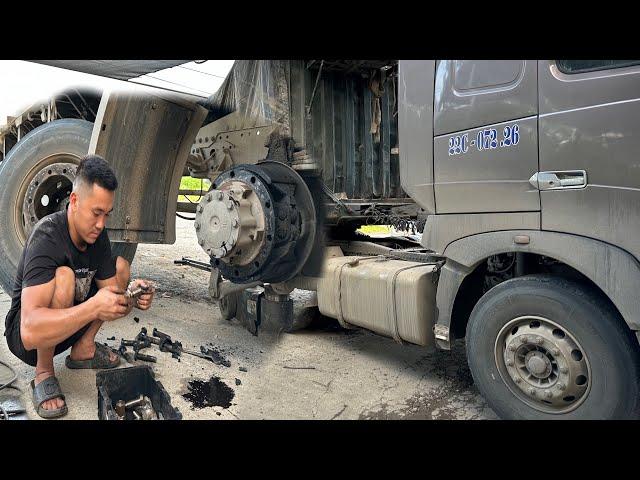 Auto repair:Replacing bolts for container trucks