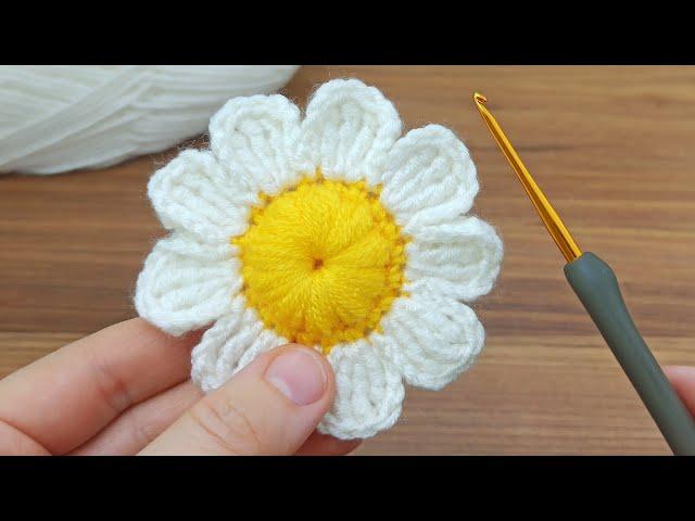 Wow!! Crochet daisy motif online Tutorial #crochet #knitting