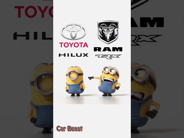 Toyota Hilux vs Ram trx minnions style#trending #tiktok #toyota #status #ram