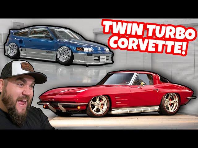 V8 HONDA GETS MORE HORSEPOWER! BUILDING THE BADDEST 1964 CORVETTE EVER! TWIN TURBO HOT ROD AIR BAGS