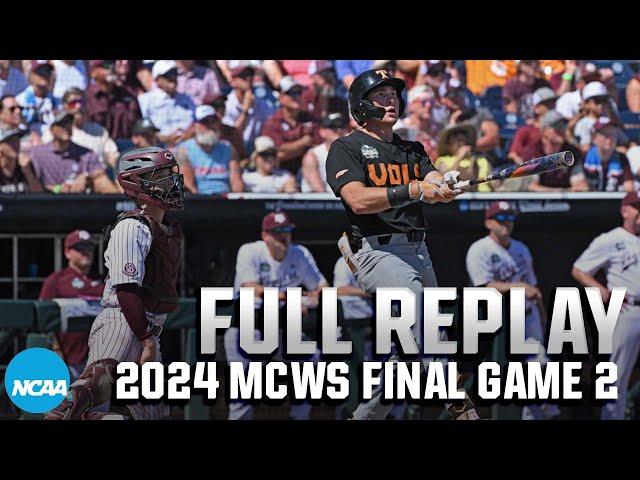 Tennessee vs. Texas A&M: 2024 Men's College World Series Final Game 2 | FULL REPLAY