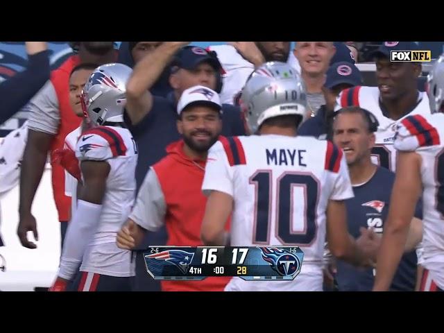 Drake Maye INSANE GAME TYING TD WITH 0 SECONDS LEFT | Patriots vs Titans 2024