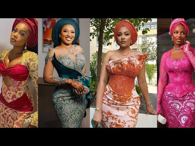 Most Hottest and Affordable Asoebi Style for Classy Ladies 2024 / Trendy African Traditional Dress