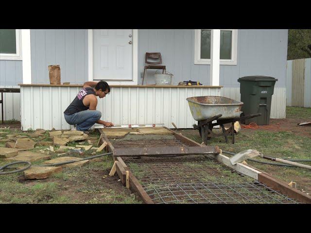 Tiny House Update | Laying Rock Sidewalk