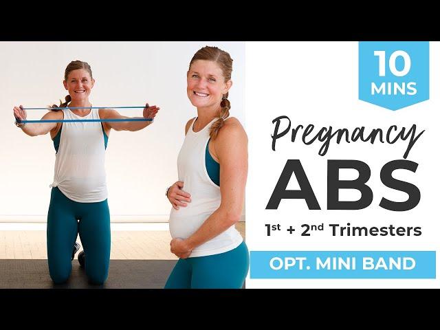 10-Minute Pregnancy Safe Ab Workout (First + Second Trimester)