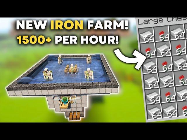 Minecraft New IRON Farm in 1.21 NEW DESIGN Java and Bedrock