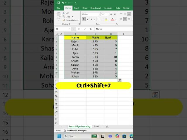 How to add an Outer Board Fast #excel