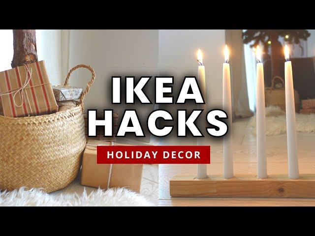 Scandinavian Christmas Decor DIYs | HOLIDAY IKEA HACKS