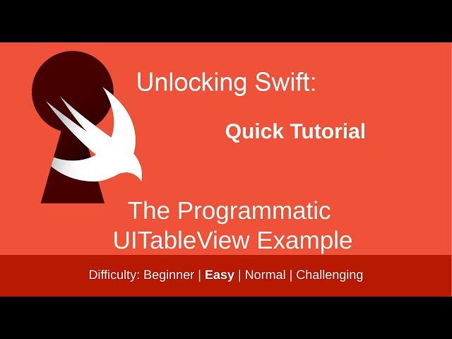 The Programmatic UITableView Example