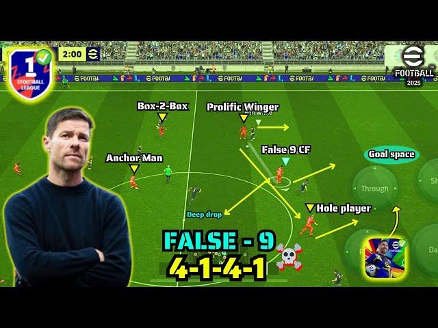 False 9 🫴 4-1-4-1 OP Quick Counter Unstoppable Formation In eFootball 2025 