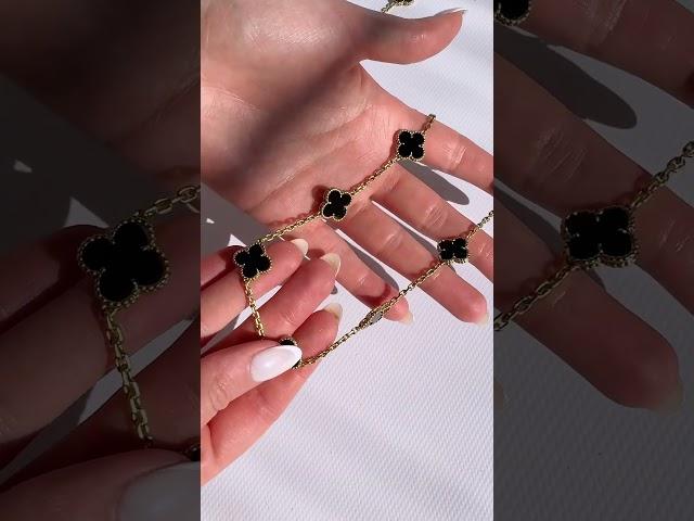 Van Cleef and Arpels Alhambra Onyx Set